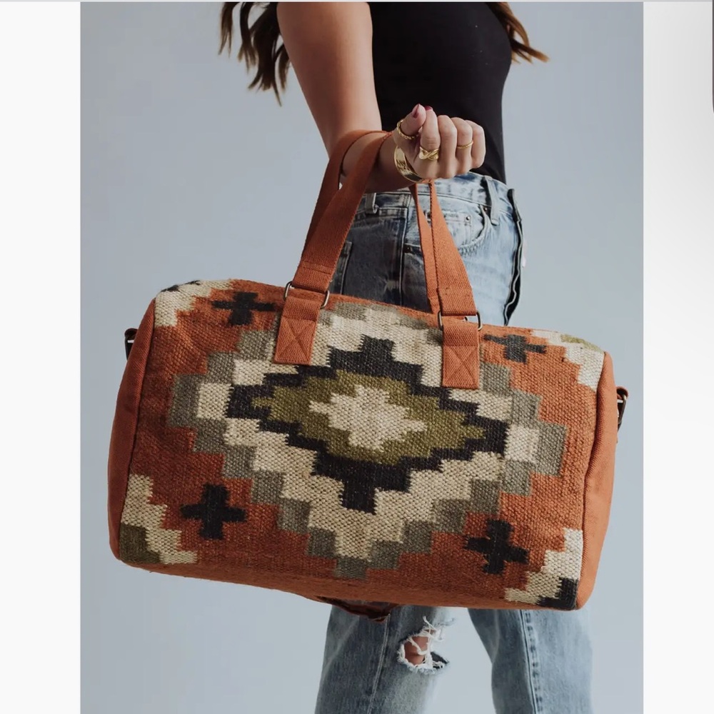 Panache Boho Aztec Duffel Weekender Bag - Picture 7 of 7